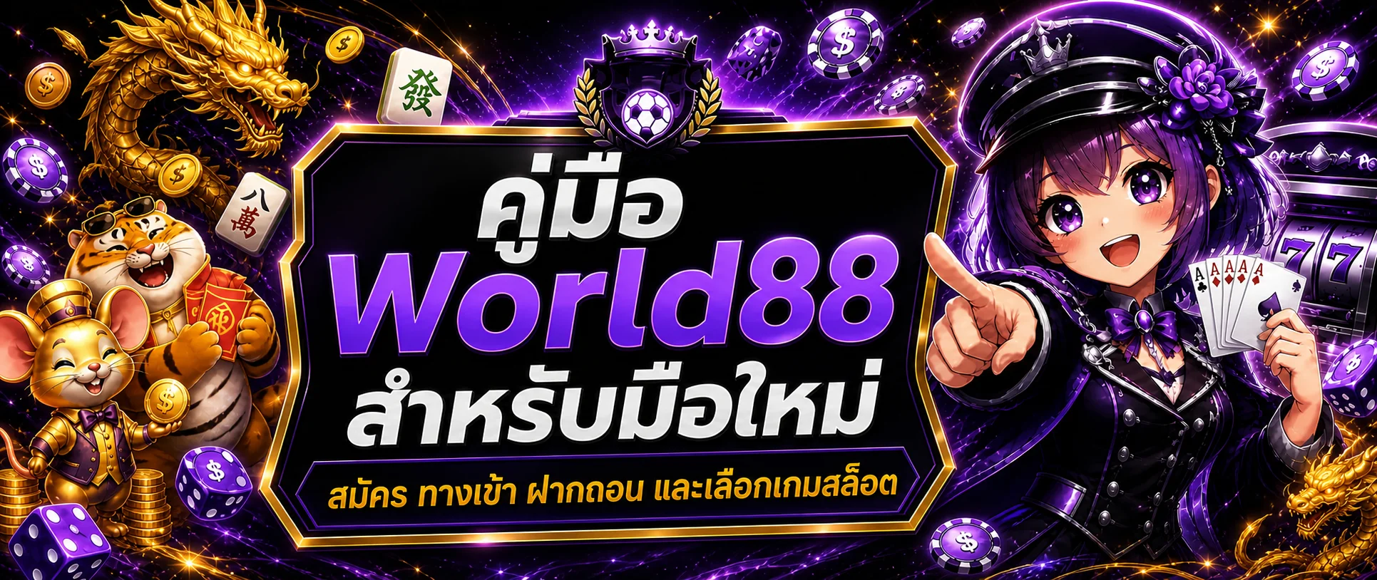 World88 คู่มือมือใหม่ | สมัคร ทางเข้า ฝากถอน และสล็อต